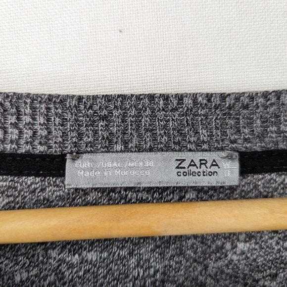 Zara Grey Long Sleeve Pullover Sweater Size Large - Picture 5 of 10
